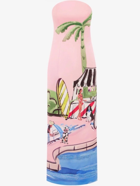 Leo Lin Dresses & Skirts - Leo Lin Riviera Print Ava Bustier Dress, Size 6